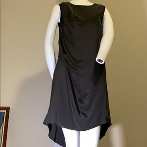Haute Hippie Silk Ruched Waist Lace Back Asymmetrical Tunic Dress S NWOT